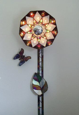 Riflettore lampada di girasole illuminata